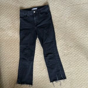 Cropped Zara Black jeans size 4
